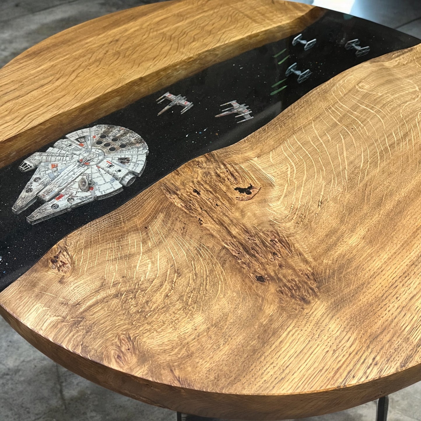 Oak & Epoxy Resin Star Wars Coffee Table - James