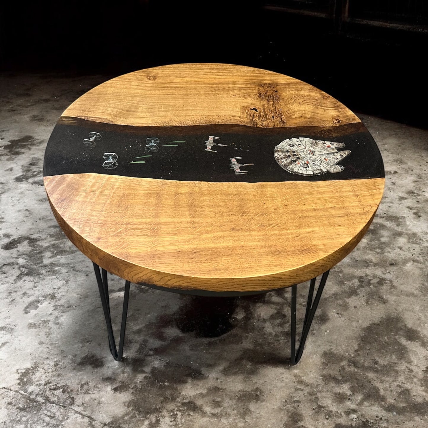 Oak & Epoxy Resin Star Wars Coffee Table - James