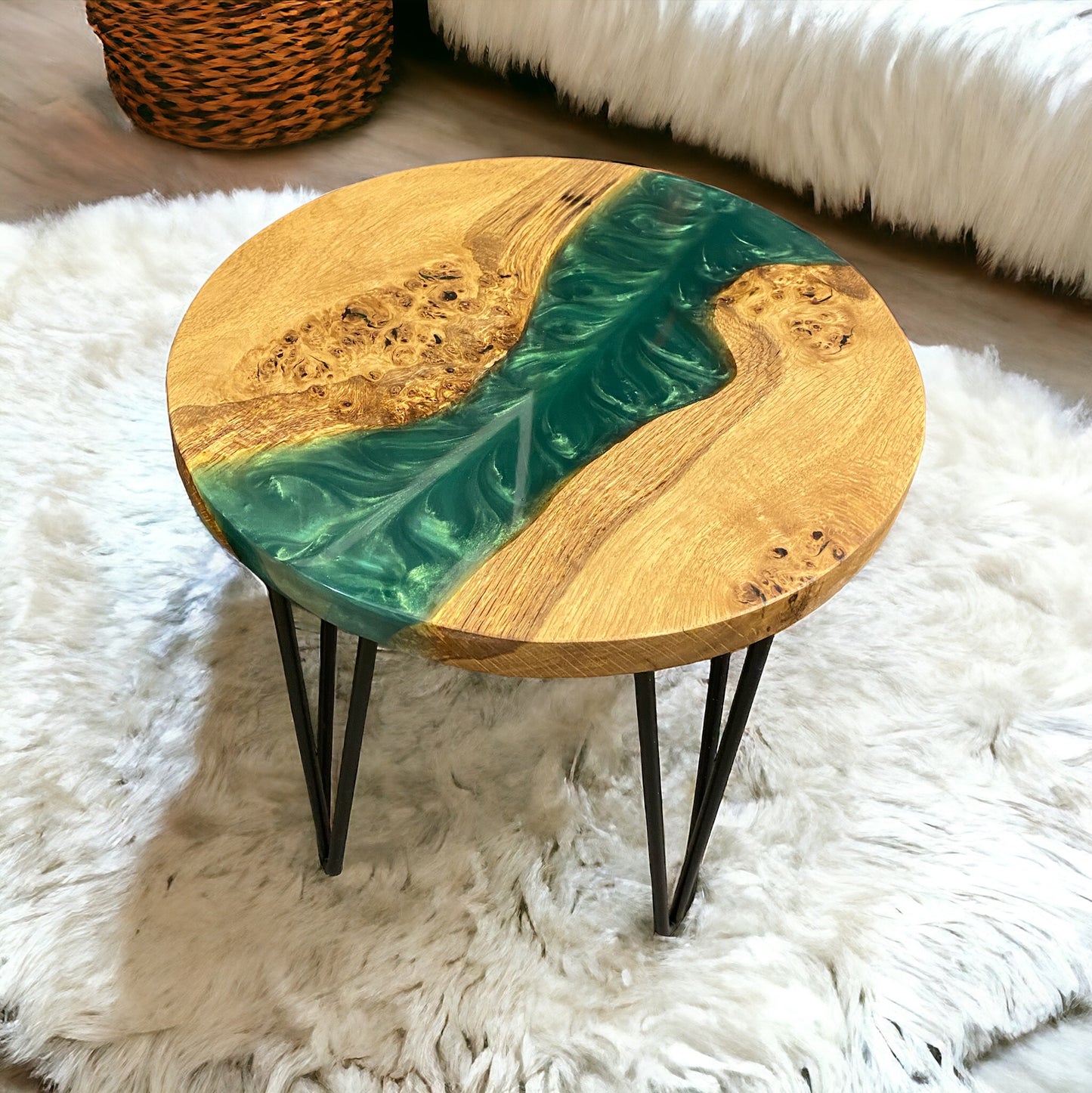Design Your Own Oak & Epoxy Resin End Table