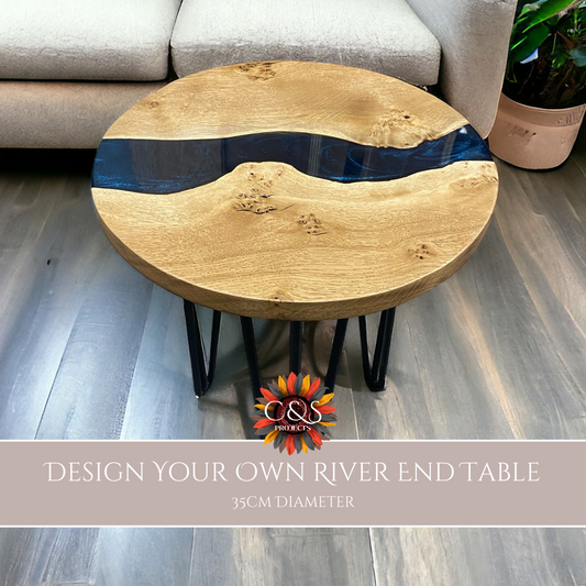 Design Your Own Oak & Epoxy Resin End Table