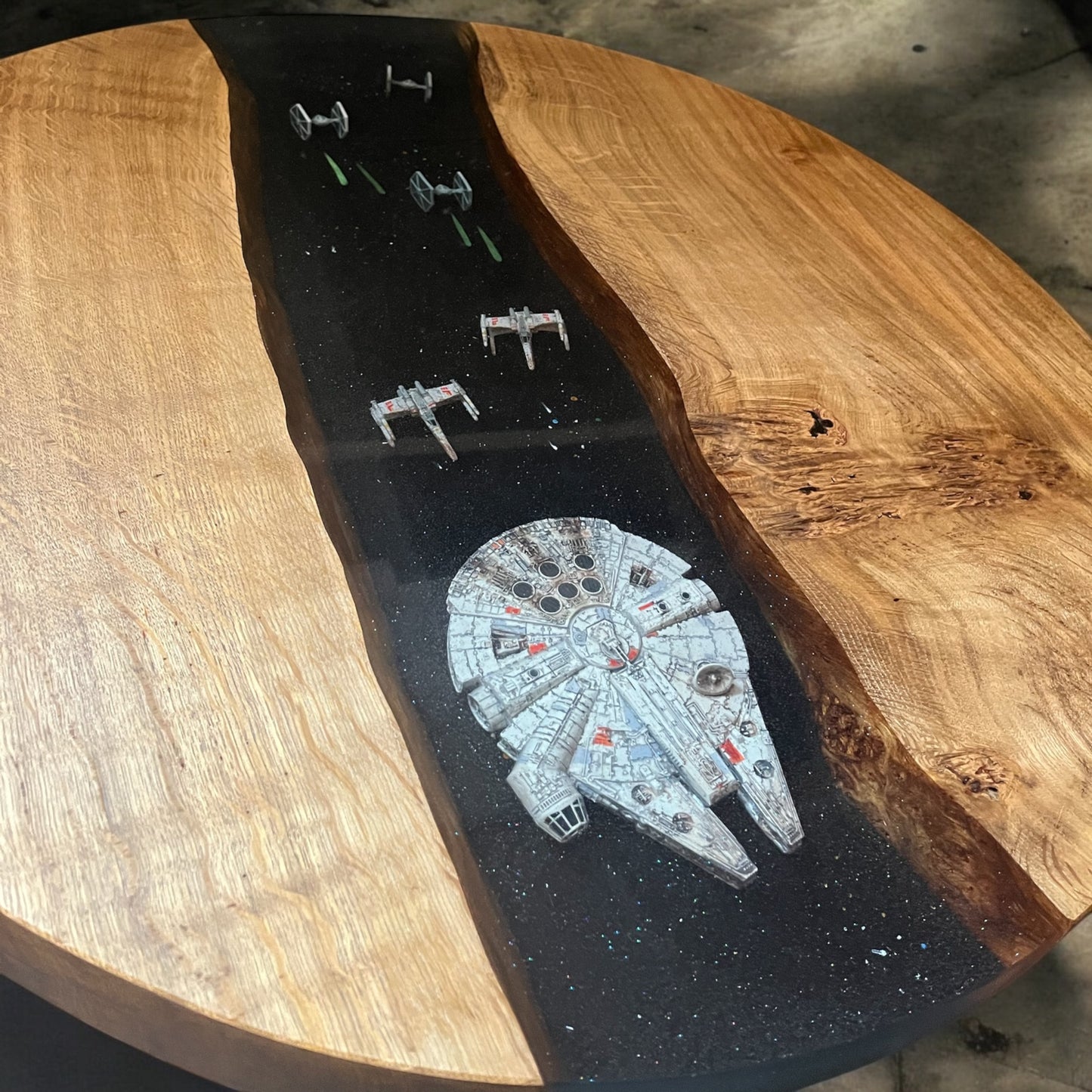 Oak & Epoxy Resin Star Wars Coffee Table - James