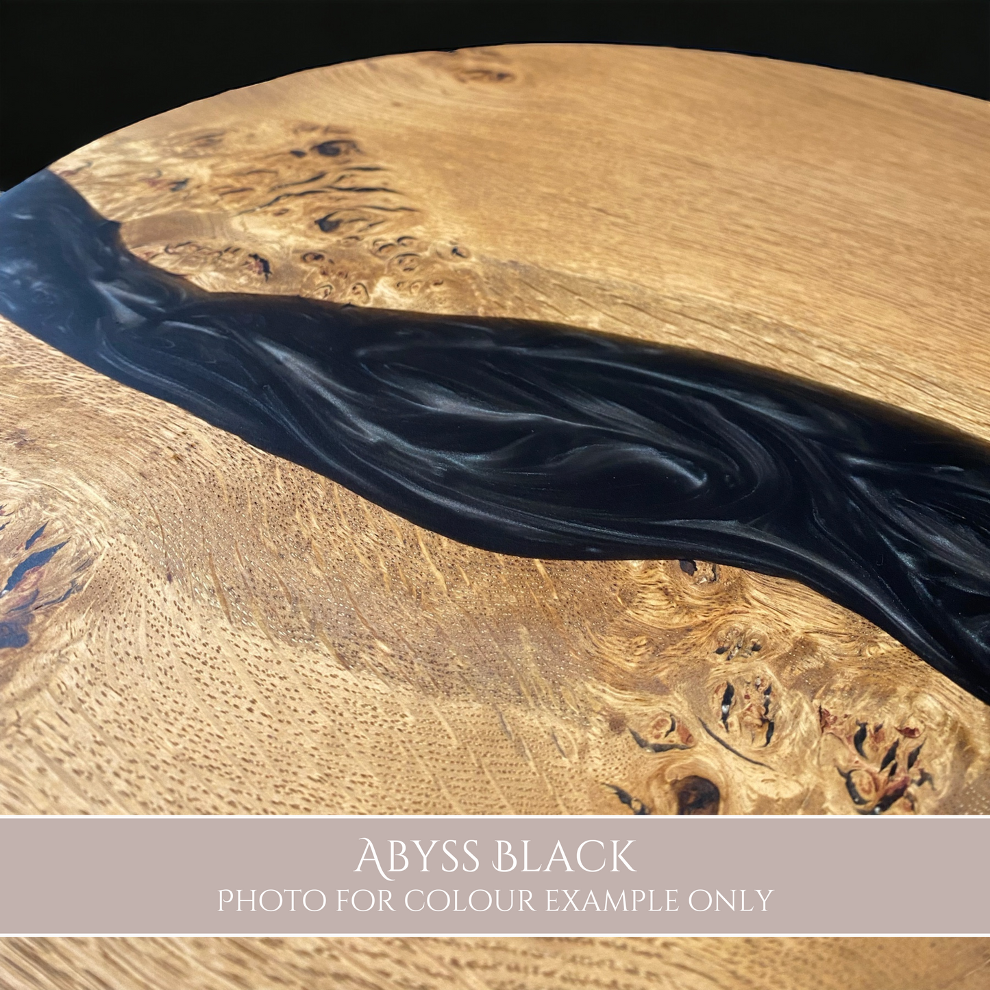 a resin colour sample photo - abyss black
