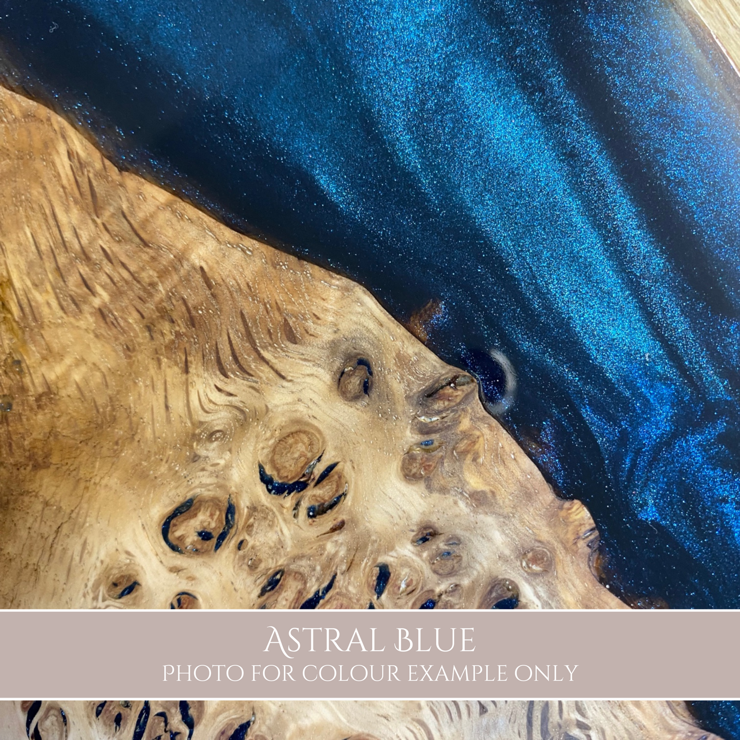 a resin colour sample photo - astral blue