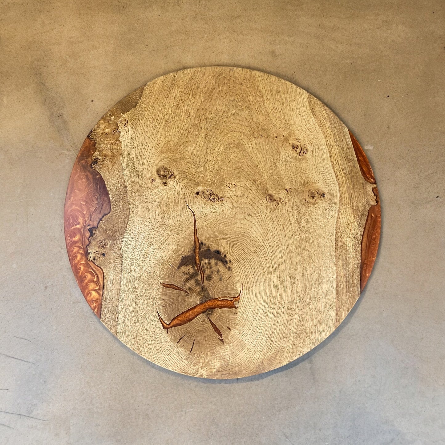 Oak & Epoxy Resin Coffee Table - Copper