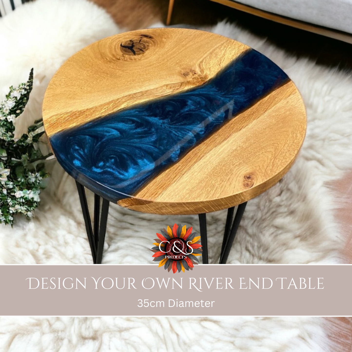 Design Your Own Oak & Epoxy Resin End Table