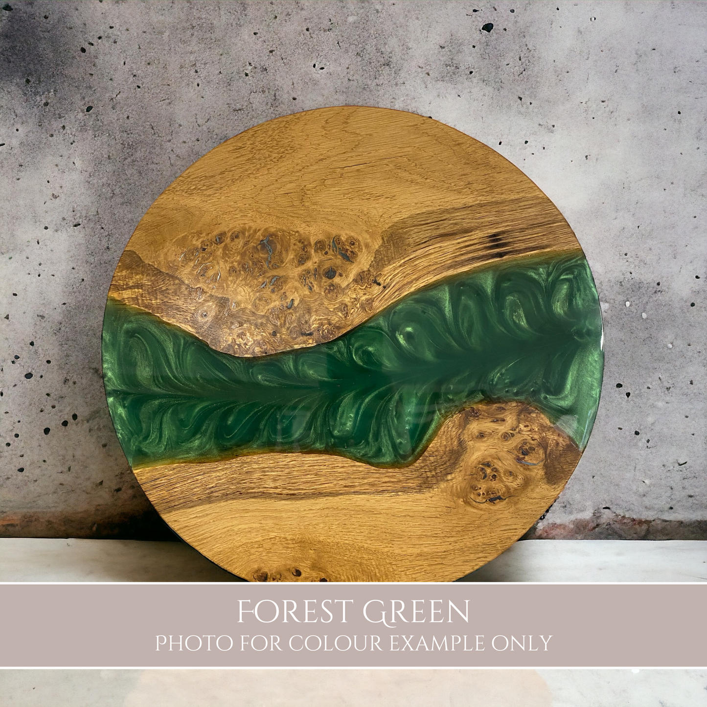 resin colour sample photo- forest green