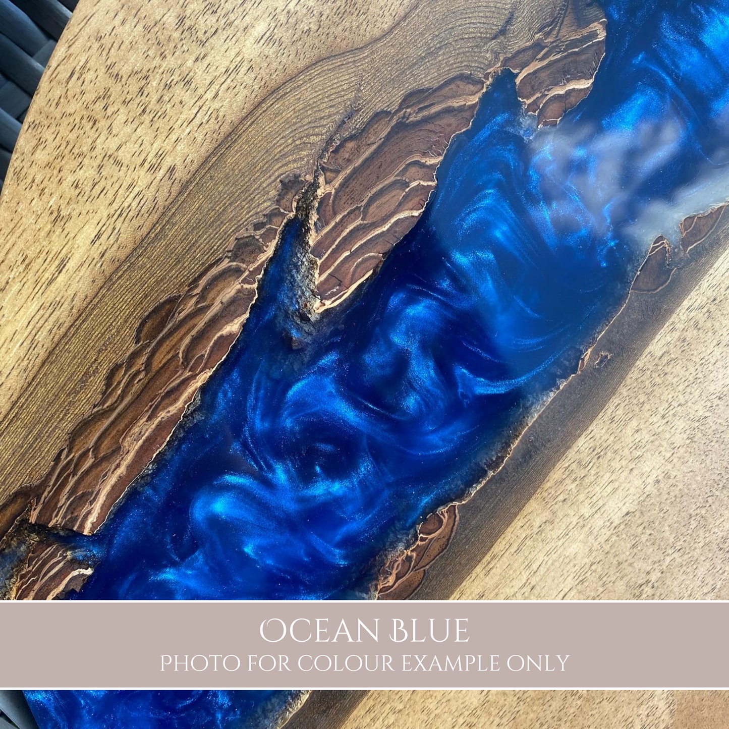 resin colour sample photo - Ocean blue