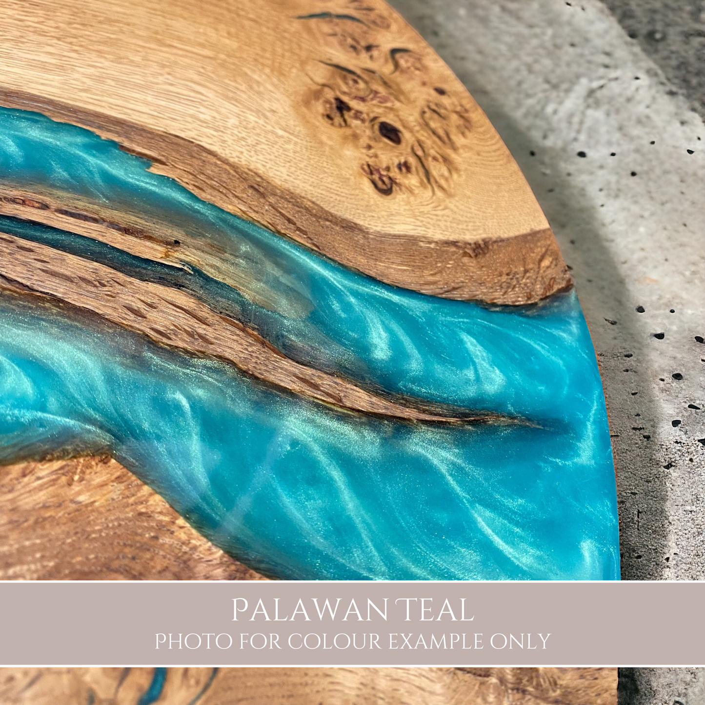 resin colour sample photo - Palawan Teal