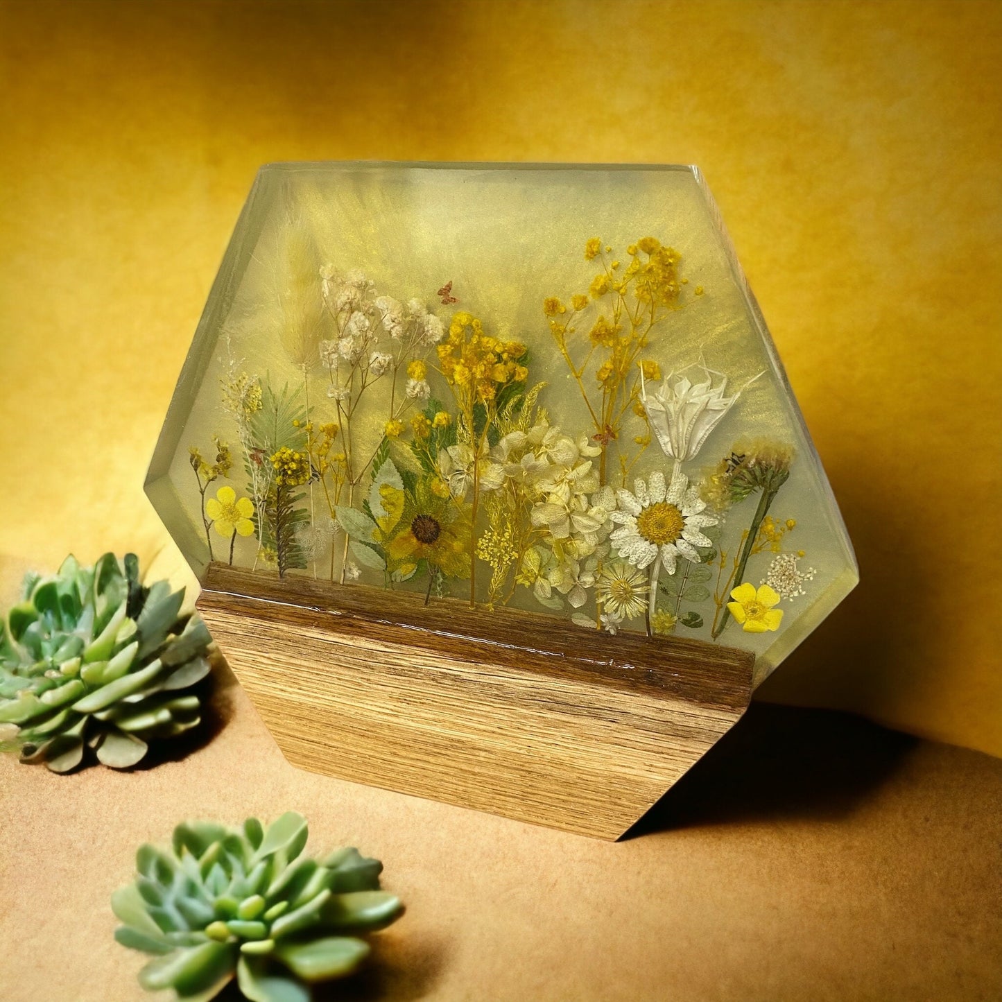 Handmade Floral Epoxy Resin Ornament