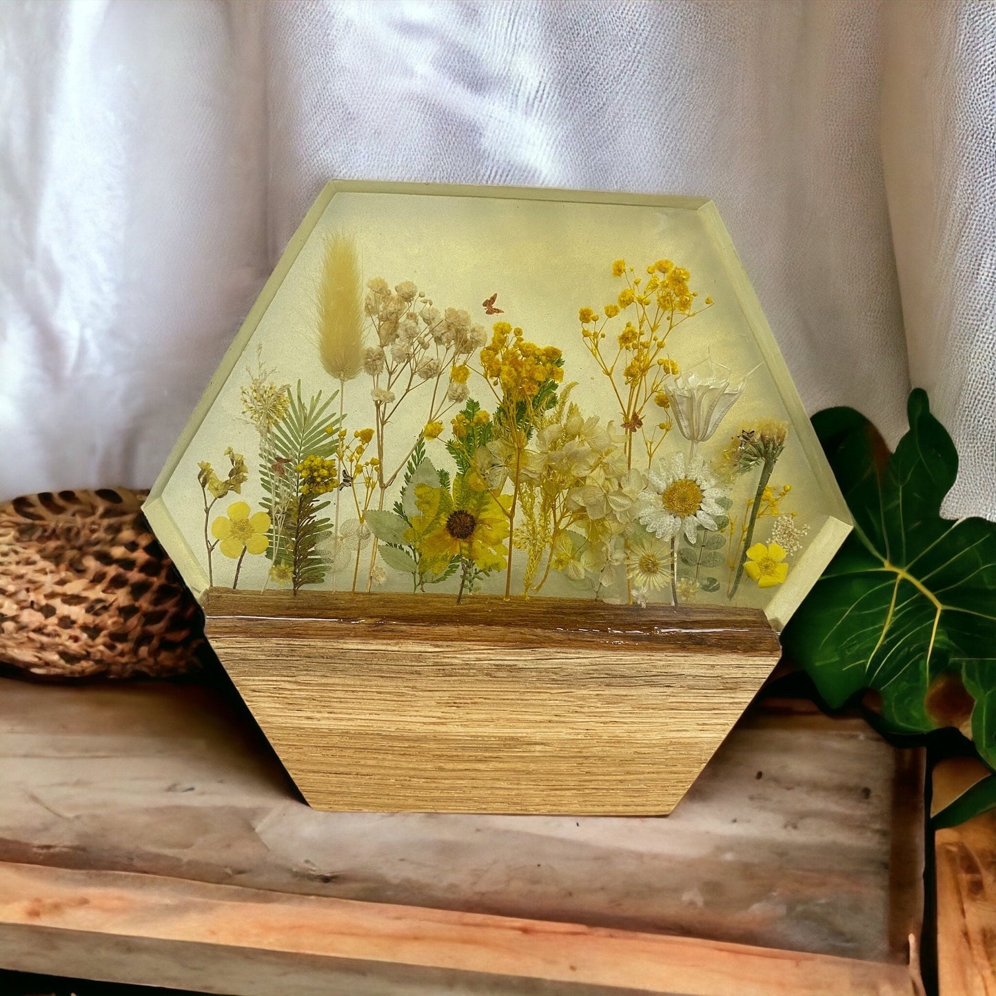 Handmade Floral Epoxy Resin Ornament