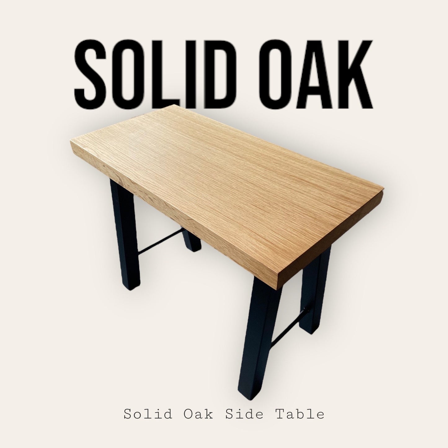 Solid Oak Side Table & Bench