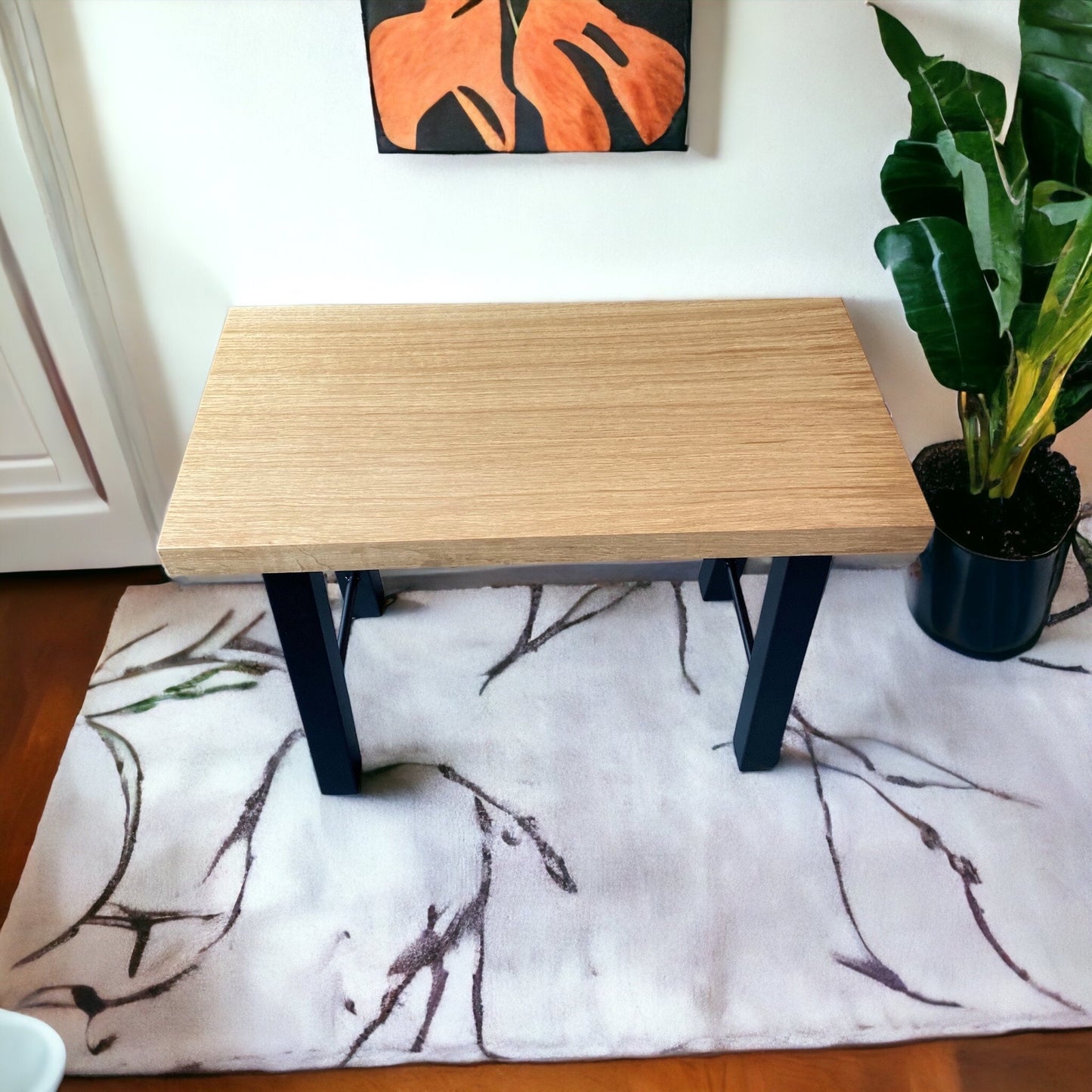 Solid Oak Side Table & Bench