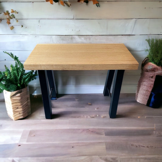 Solid Oak Side Table & Bench
